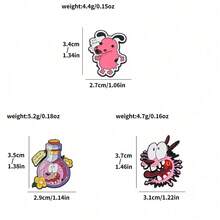 华纳兄弟 1/3 件套个性化卡通动漫胸针套装 可爱趣味勇气珐琅别针 背包服装首饰金属徽章配饰 送给朋友的礼物 - 均碼 - 查看 2