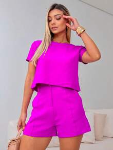 Women's Tailored Set - Premium Style And Comfort - 紫色 - 查看 1