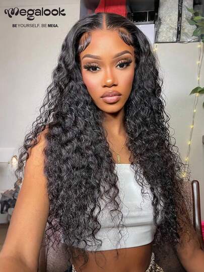 MEGALOOK 18-30 İnç 4x4 Dantel Derin Dalgalı %100 İnsan Saçı - Önceden Taranmış Şeffaf Dantel Kapatma Doğal Siyah Kıvırcık Peruk, Başlangıç Seviyesi İçin Uygun, Takması Kolay - Hafif Başlık, Tüm Gün Konfor, Minimum Dökülme, Günlük Kullanıma Uygun, Ofis, Cadılar Bayramı, Partiler, Y2K Tarzı, Tatil, Açık Hava Aktiviteleri, Pazar Günü Rol Yapma Oyunları, Kampüs, Okul Tatilleri, Noel, Okula Dönüş, Düğünler, Festivaller, Randevu Geceleri ve Daha Fazlası İçin Büyüleyici Bir Görünüm Yaratmak İçin Takılabilir.