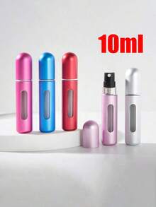 1 pièce/3 pièces/5 pièces Flacon de parfum de voyage 10 ml, vaporisateur de voyage rechargeable portable, flacon de recharge de parfum de voyage et distributeur de parfum de poche, flacon et vaporisateur de voyage, convient pour eau de Cologne, parfum, flacon de voyage, convient pour la salle de bain, les voyages, l'extérieur, les affaires, sans fuite - Multicolore - Voir 11