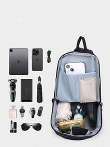 轻便休闲斜挎包，户外小型邮差包 - 彩色 - 查看 7