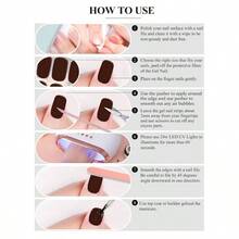 Semi - Cured Gel Nail Strips, 20Pcs Dark Green Glitter Gradient Real Gel Nail Polish Sticker Waterproof Long - Lasting Gel Nail Polish Strips With Nail File And Stick/ Lamp Required - 綠色漸層閃光 - 查看 7