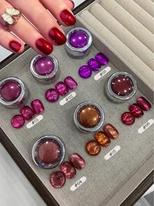 1/6 片金色高光金属钛粉美甲魔镜粉镜面金银色钛粉电镀金属闪光粉，Y2k 指甲，圣诞指甲，法式尖头指甲，万圣节指甲，绿色指甲，金色美甲 - 彩色 - 查看 11