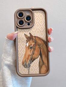 1pc Premium Full-Screen Horse Pattern High-Grade TPU Shockproof Protective Phone Case, Suitable As Holiday Gift Compatible With Apple XS/XS Max/XR/11/12/13/14/14 Plus/15/15 Plus/16/16 Plus/7/8 Plus/17 And Other Models - Multicolor - View 3