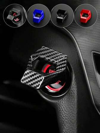 1pc Universal One-Key Start Decorative Ring, Car Creative Decoration, Ignition Switch Protection Cover, Interior Decoration Zinc Alloy Car One-Key Start Ignition Ring Decal