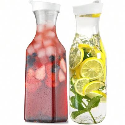 1500mlPlasticJuice WaterBottle With Leak ProofCap Round/Square Juice Container Large Capacity Water Bottle For Cold Drinks/Juice