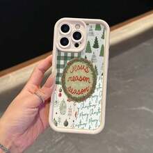 Funda navideña para phone 17 Pro Max. Un diseño sencillo y elegante en color rosa con letras y un árbol. Compatible con phone 11/12/13/14/17, 11 Pro, 12 Pro, 13 Pro, 14 Pro, 15 Pro, 16 Pro, 17 Pro, 17 y S22/S22+/S23/S23+/824+/S25+/S25 Ultra. Como regalo para familiares y amigos, es ideal para diversas ocasiones como cumpleaños, Año Nuevo Chino, vacaciones, parejas, San Valentín y es una opción elegante. - Rosa - Ver 4