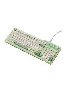HP K360 Mechanical Keyboard And Mouse Combo / Single Keyboard, 98-Key Compact Layout, Office-Grade, Low-Saturation Green Backlight With Multiple Brightness Levels, Silent Key Design, Spill-Resistant And Durable Construction, Milky Green [Single Keyboard] - Milk Green [Single Keyboard] - View 8
