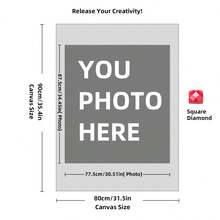 Customized Diamond Painting Set, DIY Personalized Pictures, 5D Diamond Art, Adult Customized Gift, Home Wall Decoration (Round Diamonds, 11.7x11.7 Inches/30x30 Cm), Diamond Painting Art Set - Multicolor - View 131