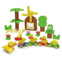 94pcs Children's Stacking Train Building Blocks, Duck Farm Big Particle Construction Toys, Suitable For Preschool Education - Multicolor - View 4