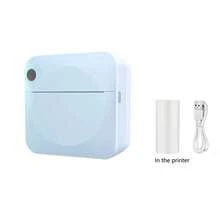 Mini Printer, Portable Thermal Sticker Maker With 1 Roll Paper, Compatible With IOS & Android, Sticker Printer For Study Notes, Pictures, DIY, Journal