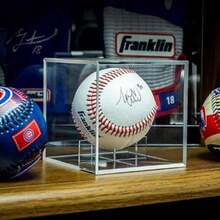 Pcs Vitrina de Béisbol, Estuche de exhibición de béisbol, Soporte de Béisbol de Cubo, Caja de Béisbol de ílico, Caja Transparente de Pelota de Tenis para Almacenamiento de Recuerdos, Protección(1)