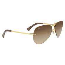 Ray-Ban Brown Gradient Aviator Unisex Sunglasses RB3449 001/13 59 |  | Men Sunglasses - Multi - View 2