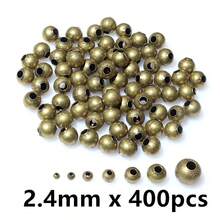 50-500pcs/Bag 2-8mm Gold Silver Color Round Spacer Beads Ball End Seed Metal Beads For DIY Jewelry Making Findings Accessories