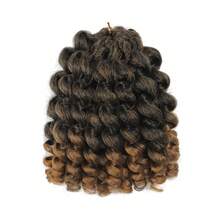 8/10/12英寸牙买加弹力卷曲钩针辫子假发，卷曲弹力钩针辫子接发，扭辫钩针假发 - 彩色 - 查看 11