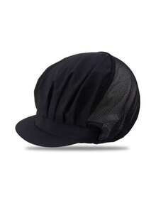 1pc Hat Kitchen Cooking Chef Cap Food Service Hair Nets Chic Work Accessories Women Bandage Adjustable Cap Solid - Multicolor - View 4