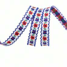 Chinese Style Floral Trim Ribbon, Vintage Embroidered Ribbon Variety, DIY Handmade Bow Hair Clip Clothing Accessories Ribbon