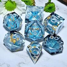 Resin Polyhedral RPG Dice (7 Pieces) - Hand Role-Playing/Desktop Game Dice & Holiday Birthday Gifts - Multicolor - View 16