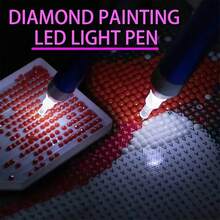 LED beleuchteter Diamant-Malstift mit Lupe, Diamant-Malzubehör