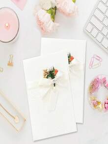 5/10pcs Beautiful Floral Invitations, Bridal Party Birthday, Wedding, Engagement, Bridal Shower, Anniversary, Birthday Party, Housewarming Party, Retirement Party, Graduation Party - Multicolor - View 1