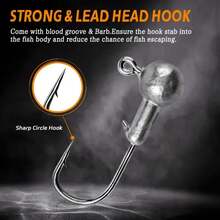 10pcs/25pcs High Carbon Steel Barbed Fishing Hooks, Uncoated Round Ball Pointed Hooks Suitable For Freshwater And Saltwater Fishing, Bass, Trout, Carp - Multicolor - View 5