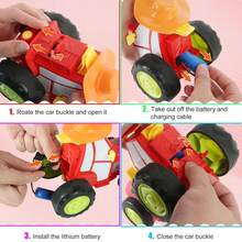 Crazy Jumping Car Toy, Remote Control Stunt Car With Music And Lights, Rechargeable Radio Remote Control Rocking Car Toy, Teen Christmas And Birthday Gift - Multicolor - View 2