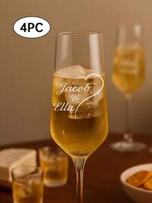 1/4/8pcs Customized Wedding Crystal Label Stickers, Personalized Text Customization, Wedding And Party Champagne Glass Crystal Label Stickers, Wedding Gifts For The Bride And Groom - Multicolor - View 10