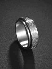 1 chiếc nhẫn hình thánh giá Chúa Giê-su xoay chịu áp lực dành cho nam giới, trang sức kim loại xoay giúp giảm lo âu. - A - Xem 19