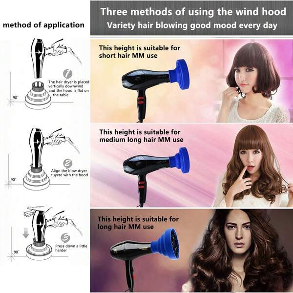 1pc Silicone Foldable Hair Dryer Diffuser, Heat Resistant Retractable Salon Hair Styling Diffuser, Professional Hair Dryer Nozzle Styling Attachment