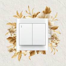 1 片优雅金色花朵灯开关贴纸 - 可移除珍珠花卉贴纸 | 自粘式 | 适用于客厅、卧室和浴室 | 时尚家居装饰 - 彩色 - 查看 6