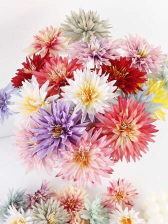 10/20 piezas de Crisantemo artificial, 8cm de diámetro de flores de seda simuladas, material de manualidades DIY, para decoración floral en reuniones familiares, decoración de bodas, fiestas de cumpleaños, decoración del hogar, sala de estar, decoración de primavera, Día de San Valentín, todo el año