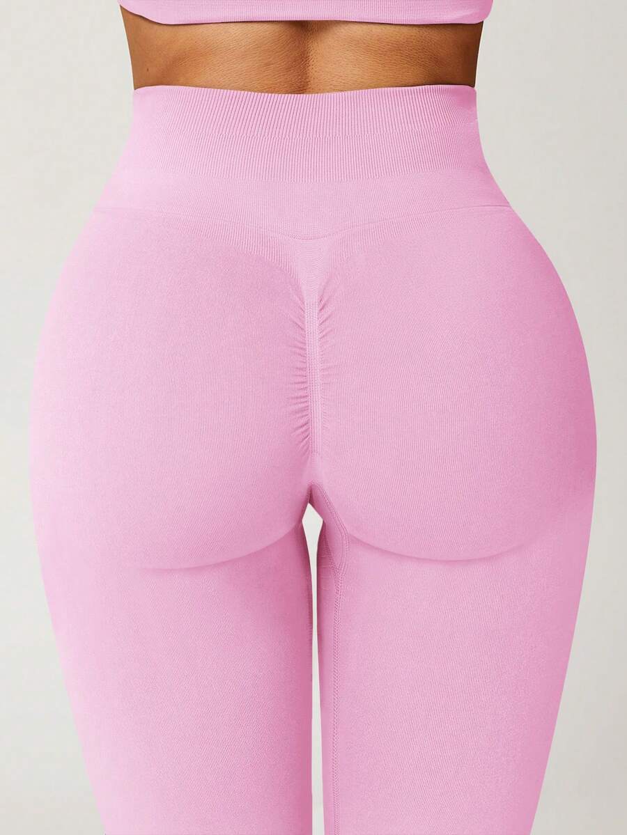 Yefecy Women's Outdoor Sports Tight Pants - High Elastic Quick-Dry Yoga Pants, Suitable For Hiking, Climbing And Gym Pink Spring