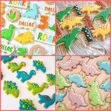 8pcs Stainless Steel Dinosaur Cookie Cutter Set Jurassic Baking Molds For Kids' Dinosaur-Themed Birthday Parties, Chocolate Making, Christmas Decorations, DIY Cakes & Festive Treats | Kitchen Gadgets And Accessories, Gift Box Package