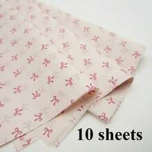 10/30/50 件粉色和黑色多色浪漫蝴蝶结礼品包装纸 - 优雅的蝴蝶结设计，适合节日、派对、生日、婚礼、礼品包装、花束 - 多色浪漫小蝴蝶結 - 查看 28