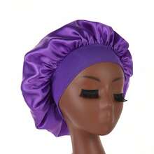 2 Piezas/1 Pieza Gorro de seda para dormir, gorros de satén, gorro de dormir de seda con banda elástica suave, envoltura de cabello de seda para cabello rizado