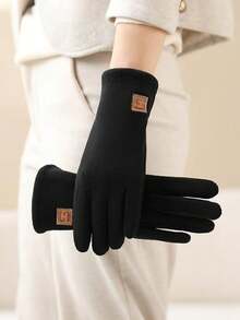 Luvas Femininas de Inverno, Luvas Acolchoadas e Grossas para Proteção contra o Frio Externo, Luvas Quentes de Inverno Femininas, Especialmente Projetadas para Uso no Inverno. Adequadas para Luvas de Tela Sensível ao Toque Femininas. Adequadas para Luvas de Ciclismo e Direção. Com uma Camada de Isolamento de Lã, Estas São Luvas de Inverno para Atividades ao Ar Livre, Luvas de Tela Sensível ao Toque Simples e da Moda que Podem Resistir Efetivamente ao Frio. - Multicolorido - Visão 7