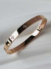 أساور أنيقة ملونة من السيراميك المائية مطلية بالذهب عيار 18 قيراط، مجوهرات موضة للنساء - زهر ذهبي - مشاهدة 5