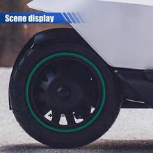 16PCS 17''19'' Reflective Wheel Rim Stripe Decal Sticker, Universal Night Safety Tape Reflective Stickers, Waterproof Tire Rim Decoration Stripe Decals Motorcycle, Car, Green - 綠色 - 查看 5