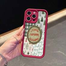Funda navideña para phone 17 Pro Max. Un diseño sencillo y elegante en color rosa con letras y un árbol. Compatible con phone 11/12/13/14/17, 11 Pro, 12 Pro, 13 Pro, 14 Pro, 15 Pro, 16 Pro, 17 Pro, 17 y S22/S22+/S23/S23+/824+/S25+/S25 Ultra. Como regalo para familiares y amigos, es ideal para diversas ocasiones como cumpleaños, Año Nuevo Chino, vacaciones, parejas, San Valentín y es una opción elegante. - Rosa - Ver 6