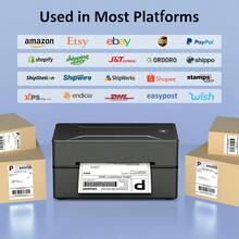 Marklife D100 4x6-Inch Portable Thermal Label Printer, Bluetooth Label Printer, Capable Of Printing 4X4 And 4X6 Inch Label Papers, Suitable For Printing Logistics Labels And Custom Labels - Compatible With Apple, Android And Windows Systems, And Equipped With 20 Sheets Of Printing Paper. Valentine's Day Gifts - UK Plug(220-240V) - View 10