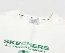 Skechers Sudadera de cuello redondo con diseño degradado, top deportivo unisex