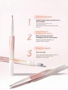 NOVO Dual-Ended Eyebrow Pencil, Smooth Texture, Fine And Seamless Application, Naturally Sculpt And Highlight Eyebrows, Suitable For Daily Use, Travel, Parties, And Gifting