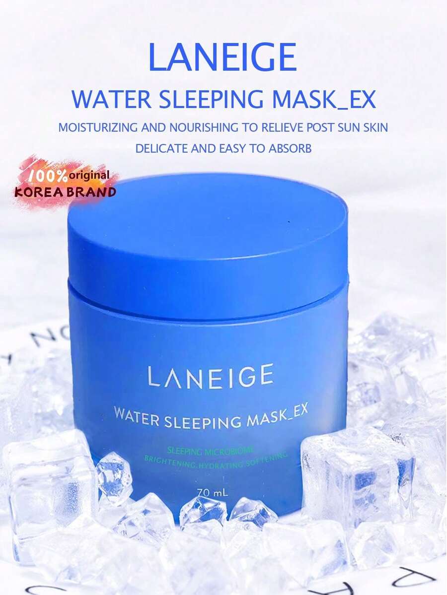 Laneige 70毫升保湿睡眠面膜，轻盈不黏腻的凝胶质地，夜间深层滋润，令肌肤柔软透亮，适合中性至干性肌肤，70毫升/2.37液盎司