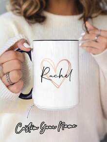 Custom Coffee Mugs, Can Be Customized With Your Photo/Name, Personalized Cups, Romantic Drinkware, Suitable For Women And Men, Ideal Gifts For Family And Friends, Halloween, Christmas Gifts, Anniversary Gifts, Souvenirs, Suitable For Companies, Individuals, Offices, Autumn And Winter Gifts,Office Decor - Multicolor - View 4