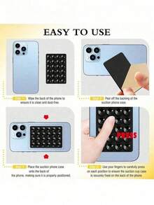 1PC Silicone Suction Phone Case Mount,Phone Suction Grip,Octobuddy,Sticky Phone Grip, Adhesive Phone Stand Sticky For Cell Phone Seamless Adhesion, Suitable For Bathroom, Kitchen, Bedroom, Living Room, Dining Room, Gym, Car, Travel Essentials, Travel School Supplies, School Supplies, Holiday Camping, Holiday Essentials, Vacation Accessories, Mini Summer - 彩色 - 查看 2