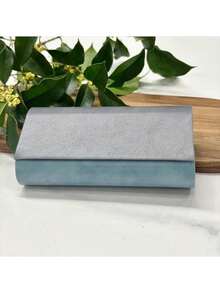 双层双眼镜盒时尚大容量防水眼镜盒 PU 眼镜架女士，时尚双层眼镜盒 - 耐用 PU 皮革，便携防刮眼镜架，可容纳 2 副眼镜，鲜艳的蓝色或橙色，性别揭示派对，非常适合生日、婚礼、派对，是送给同事、朋友和家人的完美礼物，适合返校 - 彩色 - 查看 5