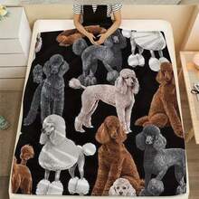 [Soft Poodle Blanket] 1pc Soft Plush Fleece Poodle Print Flannel Blanket - Large, Realistic Dog Design In Brown, White, And Black - Home, Camping, Sofa, Bedroom Decor - Dog Lovers, Poodle Decor - Nhiều màu - Xem 9