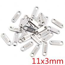 50pcs No Fade Stainless Steel Small Charms Pendant Craft DIY Bracelet Necklace Chains Pendant Ends Jewelry Making Findings Accessories - Steel - View 24