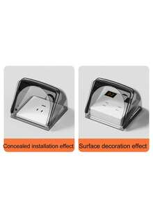 1个装开关插座防水盖，浴室防溅盒，透明自粘式插座保护套，耐用塑料材质，保障家居及浴室安全，防溅墙壁开关插座保护盖，浴室配件