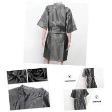 KESYOO 2 Piezas Capa de Babero de bao Ropa Gym Ropa de Gym de SPA para Hombres Albornoz para Mujer Ropa de peluqueria Tinte para el Cabello mantn de Tinte de Pelo Chal - plata + 110,00 x 100,00 x 0,10 cm - Ver 1